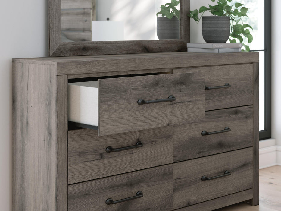 Urbanoore Twin Panel Bed with Storage, Dresser, Mirror, Chest and Nightstand