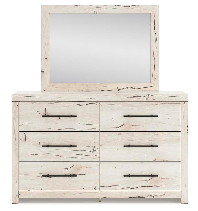 Lawroy King Panel Storage Bed, Dresser, Mirror and Nightstand