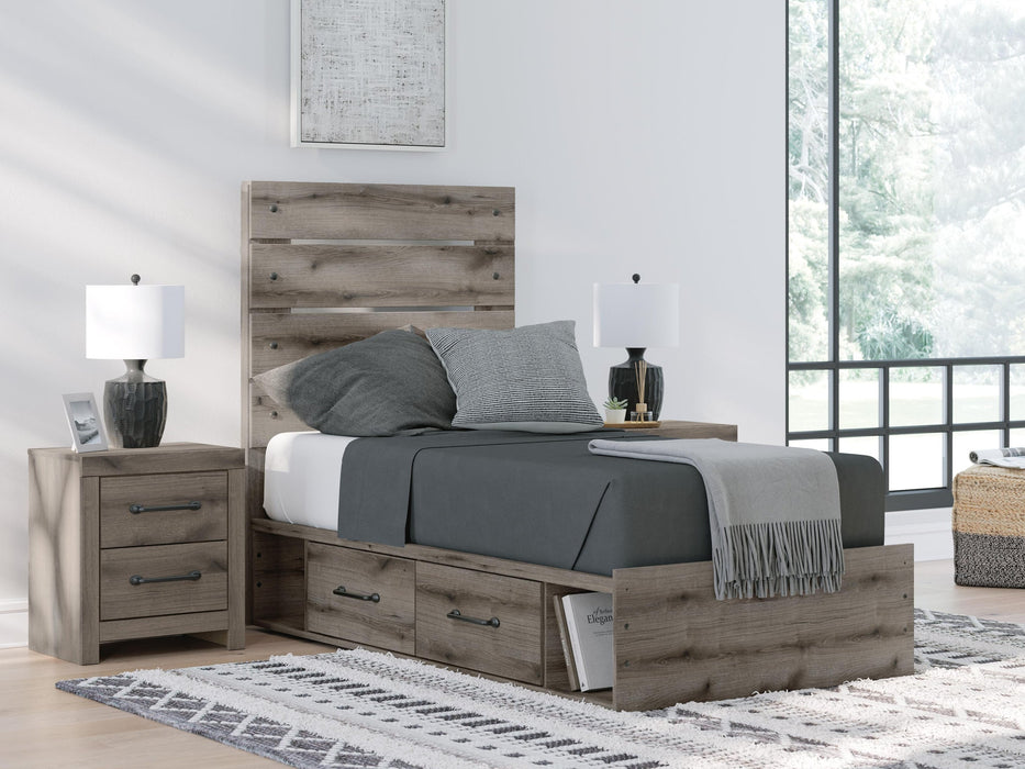 Urbanoore Twin Panel Storage Bed, Dresser and Mirror