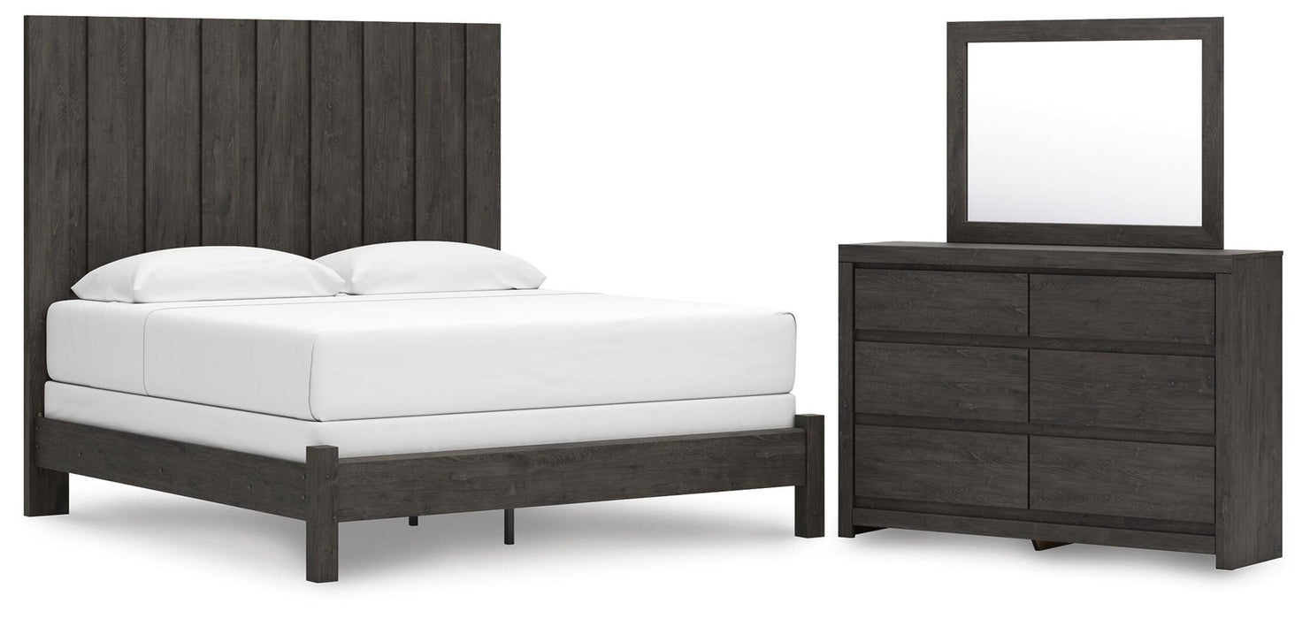 Parlayon King Panel Bed, Dresser and Mirror
