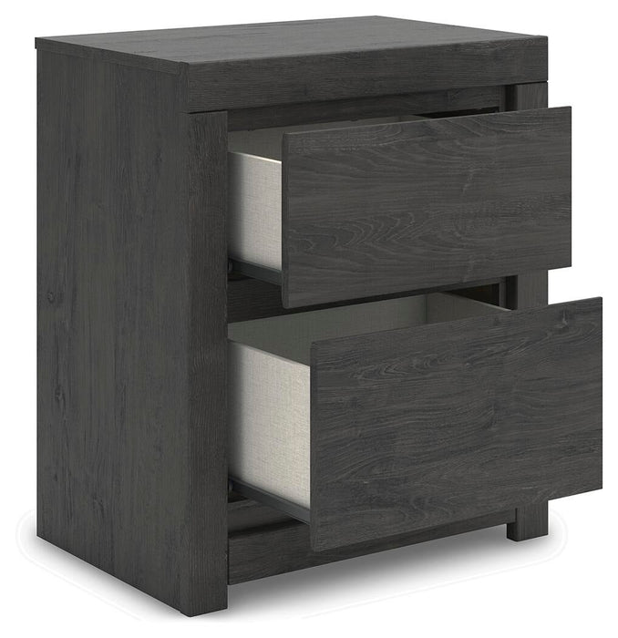 Parlayon King Panel Bed, Dresser, Mirror, Chest and Nightstand