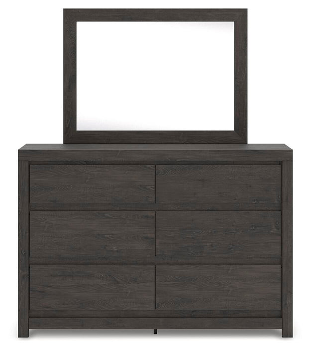 Parlayon Queen Panel Storage Bed, Dresser, Mirror and Nightstand