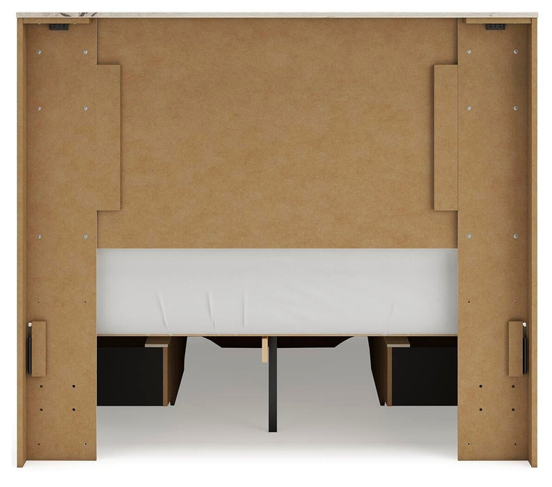 Lawroy Full Panel Storage Bed, Dresser, Mirror and Nightstand