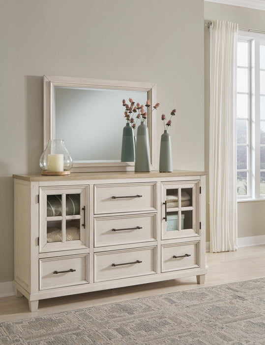 Shaybrock King Panel Bed, Dresser, Mirror, Chest and Nightstand