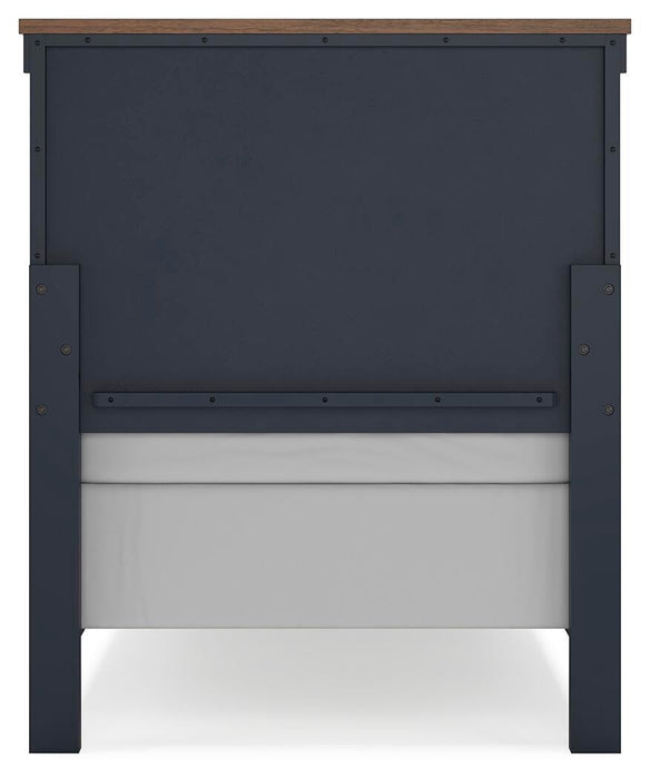 Landocken Twin Panel Bed, Dresser, Mirror and Nightstand