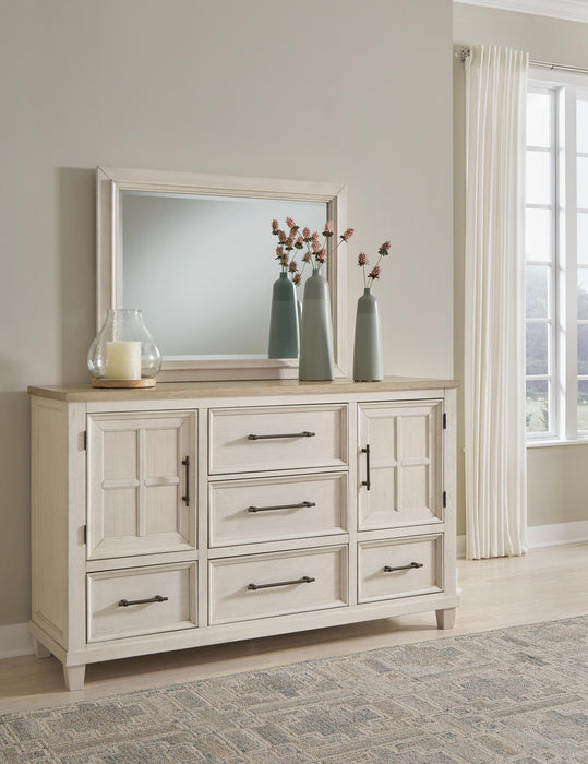 Shaybrock Queen Panel Bed, Dresser, Mirror, Chest and Nightstand
