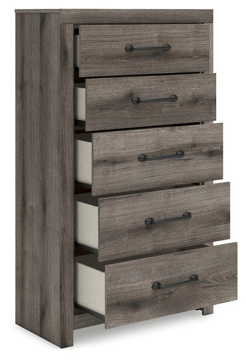 Urbanoore Full Panel Storage Bed, Dresser, Mirror, Chest and Nightstand