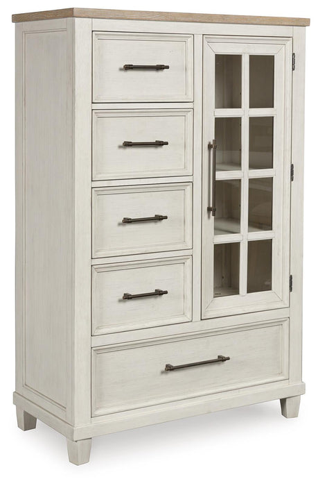 Shaybrock California King Panel Bed, Dresser, Mirror, Chest and Nightstand