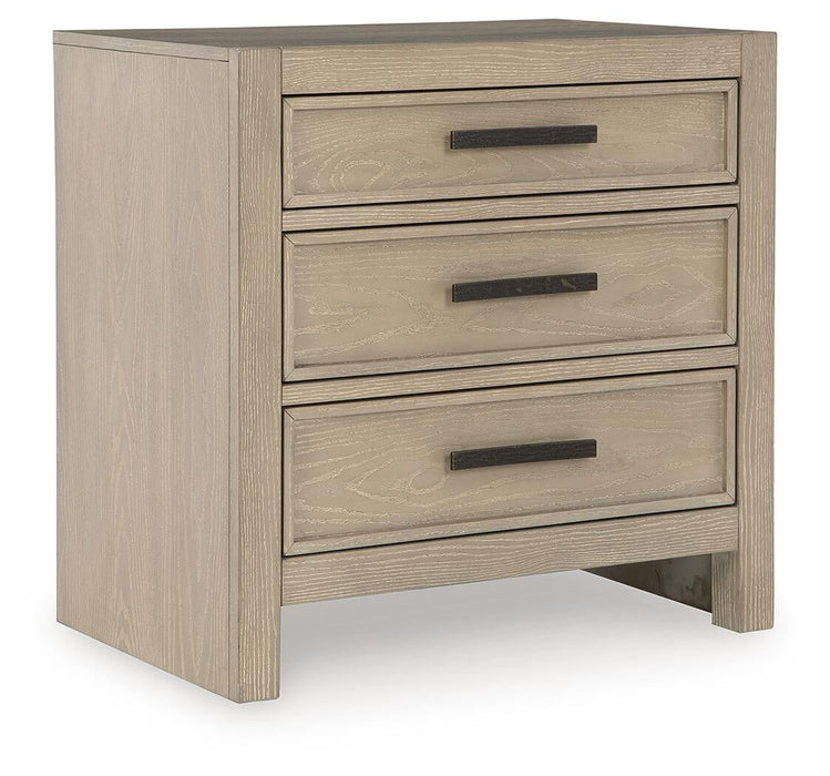 Calmoro California King Bookcase Bed with Mirrored Dresser and Nightstand
