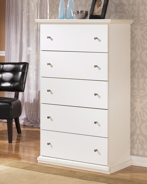 Bostwick Shoals Twin Panel Bed, Dresser, Mirror, Chest and Nightstand