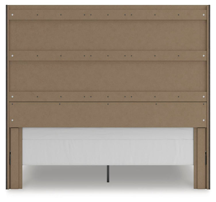 Parlayon King Panel Storage Bed, Dresser, Mirror and Nightstand