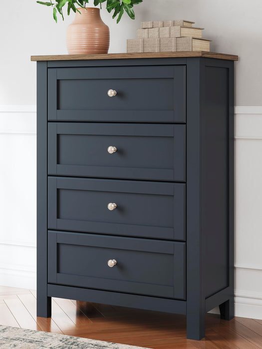 Landocken Twin Panel Headboard, Dresser, Mirror, Chest and Nightstand