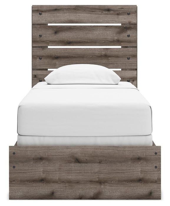 Urbanoore Twin Panel Bed, Dresser, Mirror and Nightstand