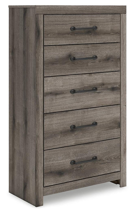 Urbanoore Twin Panel Bed, Dresser, Mirror, Chest and Nightstand