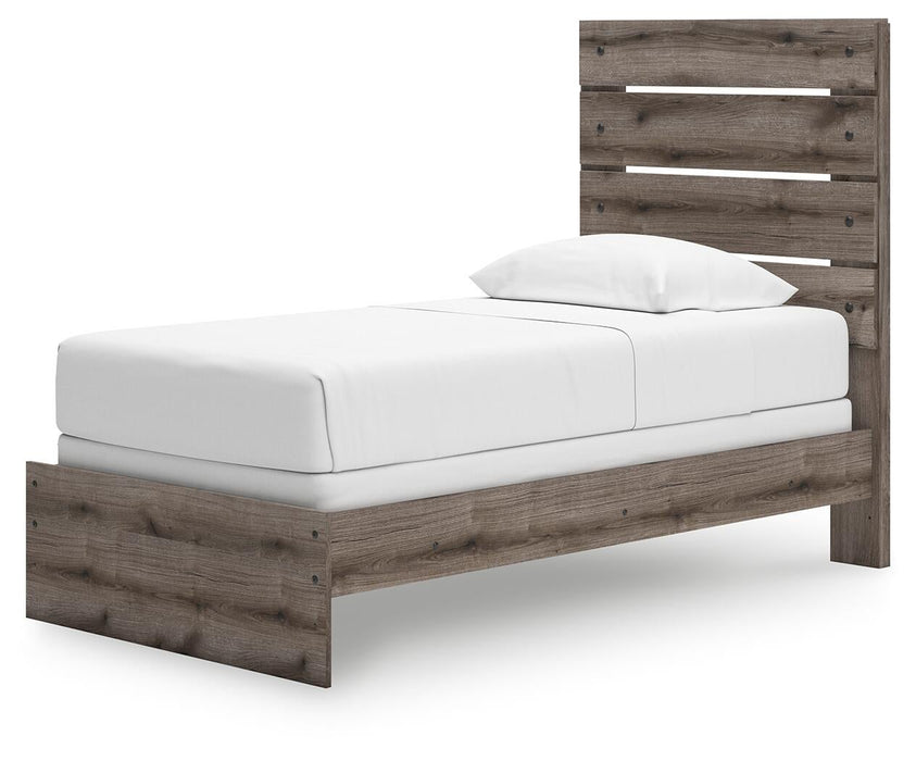 Urbanoore Twin Panel Bed, Dresser, Mirror, Chest and Nightstand