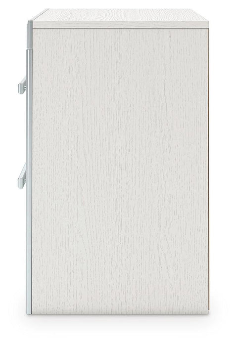 Birmonton Queen Upholstered Panel Platform Storage Bed, Dresser, Mirror and Nightstand