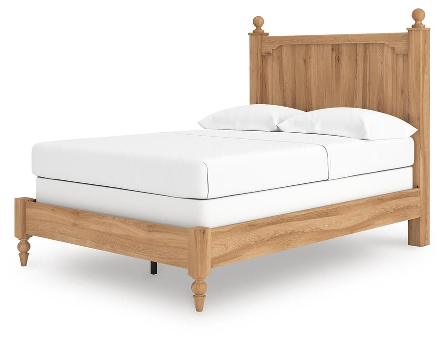 Galletyn Full Panel Bed with Mirrored Dresser and Nightstand