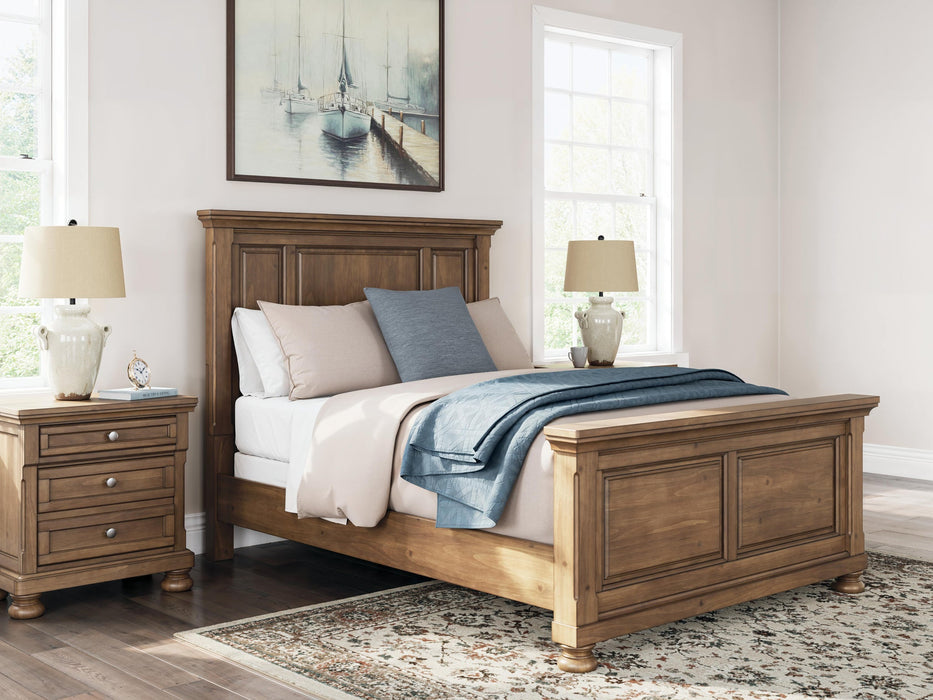 Vandenmore Queen Panel Bed with Mirrored Dresser, Chest and Nightstand