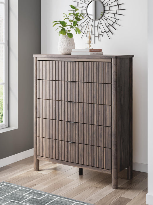 Cadmori Full Panel Bed, Dresser, Mirror, Chest and Nightstand