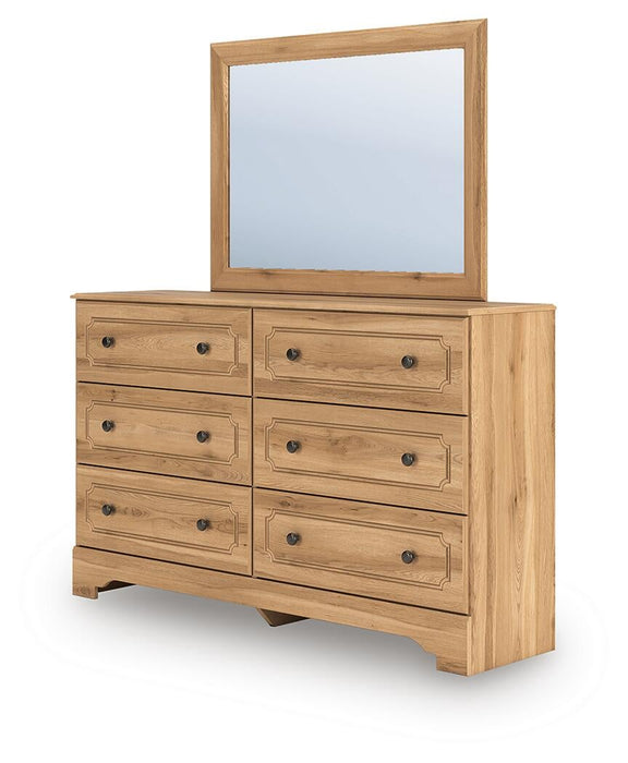 Galletyn Queen Panel Bed with Mirrored Dresser
