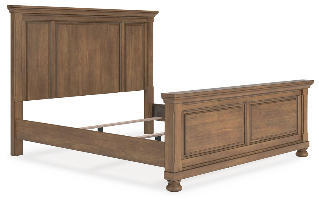 Vandenmore King Panel Bed with Mirrored Dresser and Nightstand