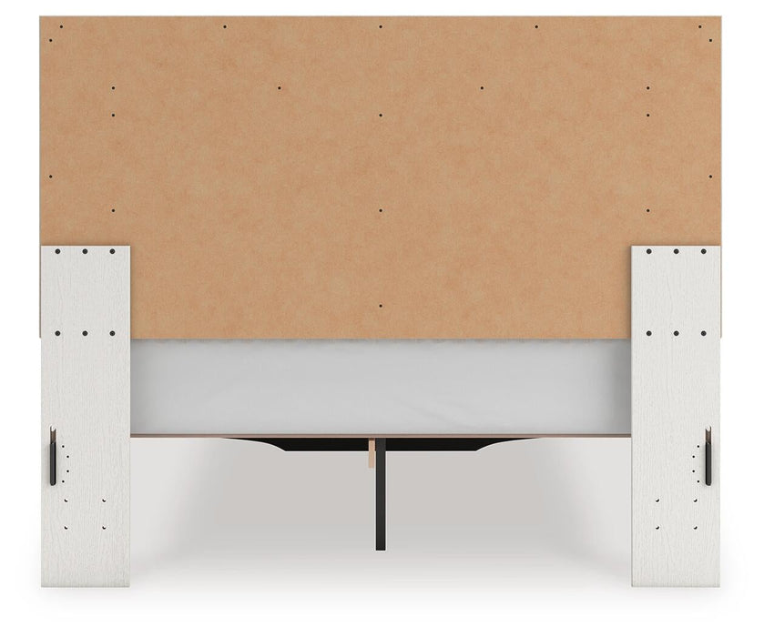 Birmonton Queen Upholstered Panel Platform Storage Bed, Dresser, Mirror, Chest and Nightstand