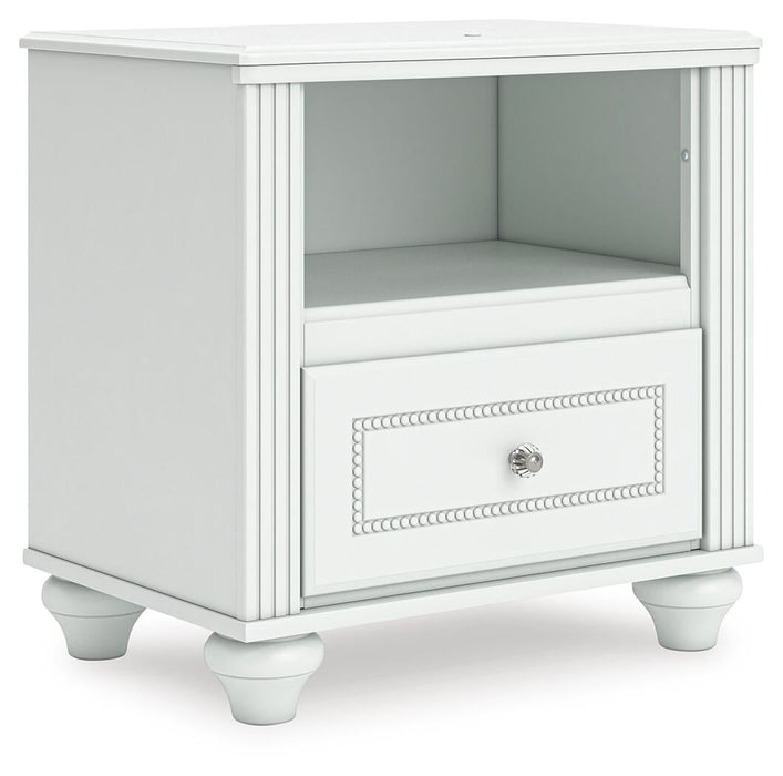Maylilly Twin Upholstered Panel Storage Bed, Dresser, Mirror and Nightstand