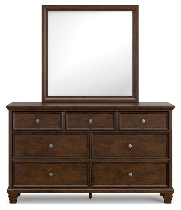 Danabrin King Panel Storage Bed, Dresser and Mirror