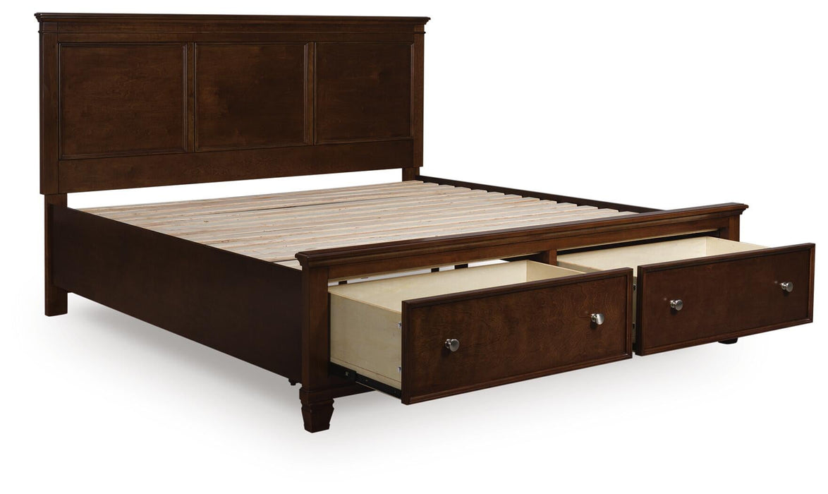 Danabrin King Panel Storage Bed, Dresser and Mirror