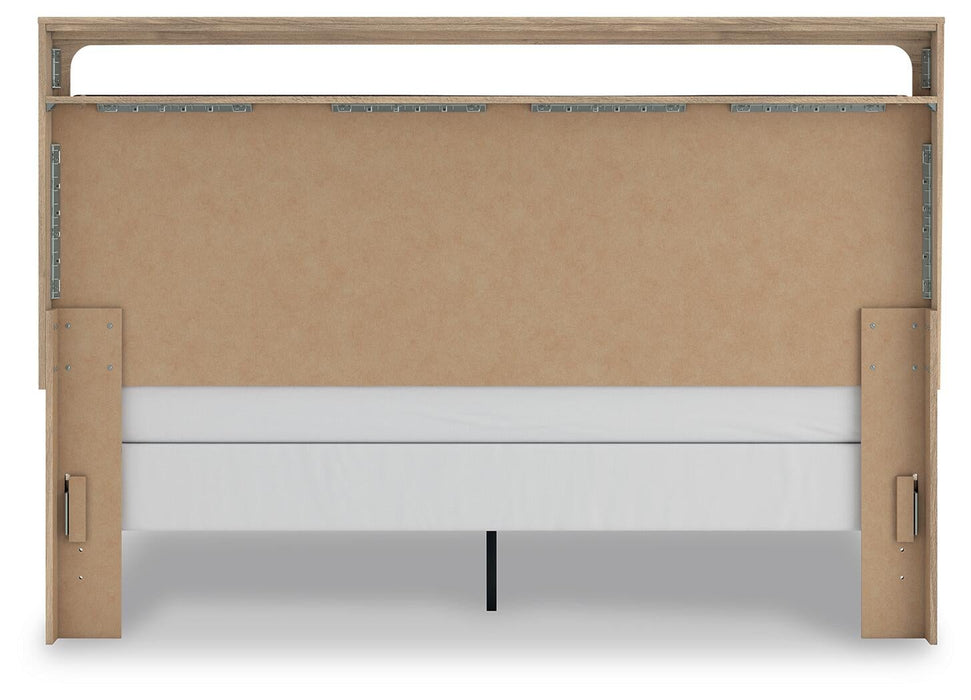 Hollymount King Upholstered Panel Bed, Dresser and Mirror
