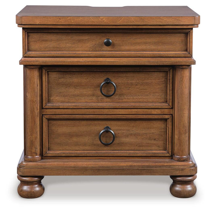 Chadworth California King Poster Bed with Mirrored Dresser and Nightstand