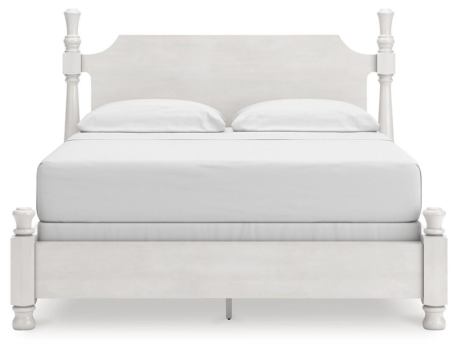 Chadworth California King Poster Bed, Dresser, Mirror and Nightstand