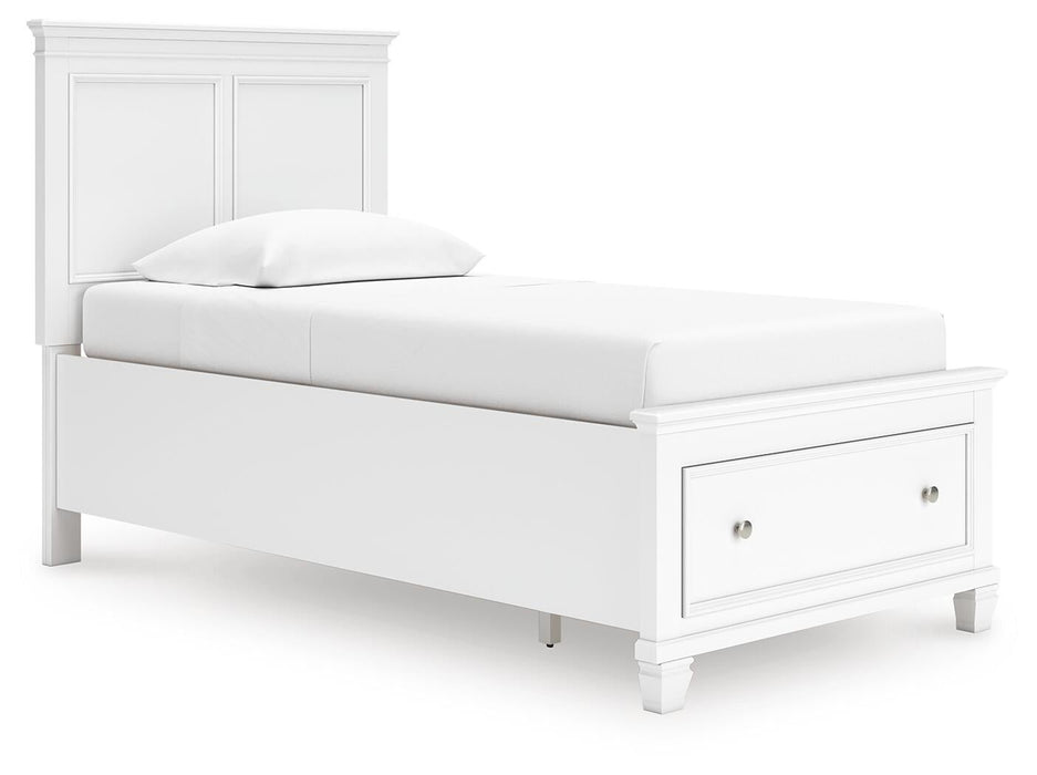 Fortman Twin Panel Storage Bed, Dresser, Mirror and Nightstand