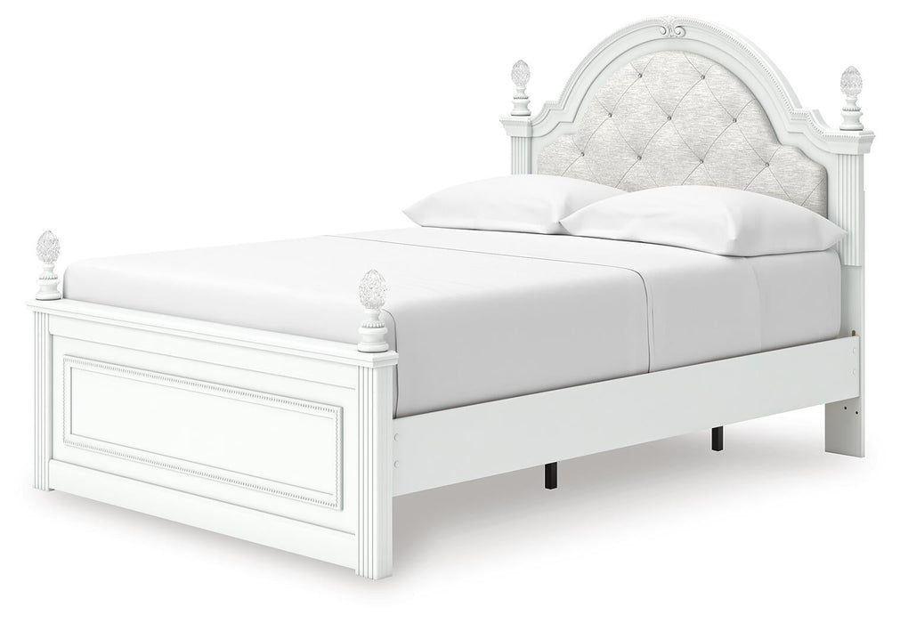 Maylilly Full Upholstered Panel Storage Bed, Dresser and Mirror