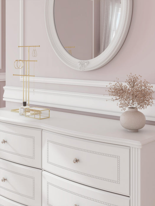 Maylilly Full Upholstered Panel Storage Bed, Dresser and Mirror