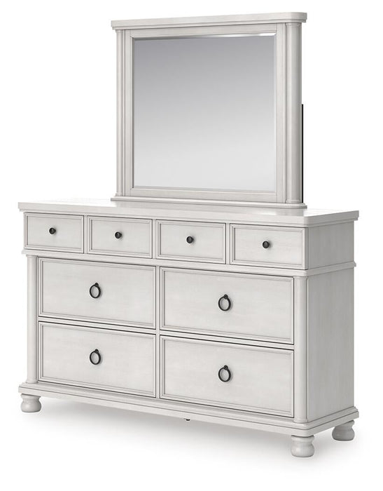 Chadworth King Poster Bed, Dresser and Mirror