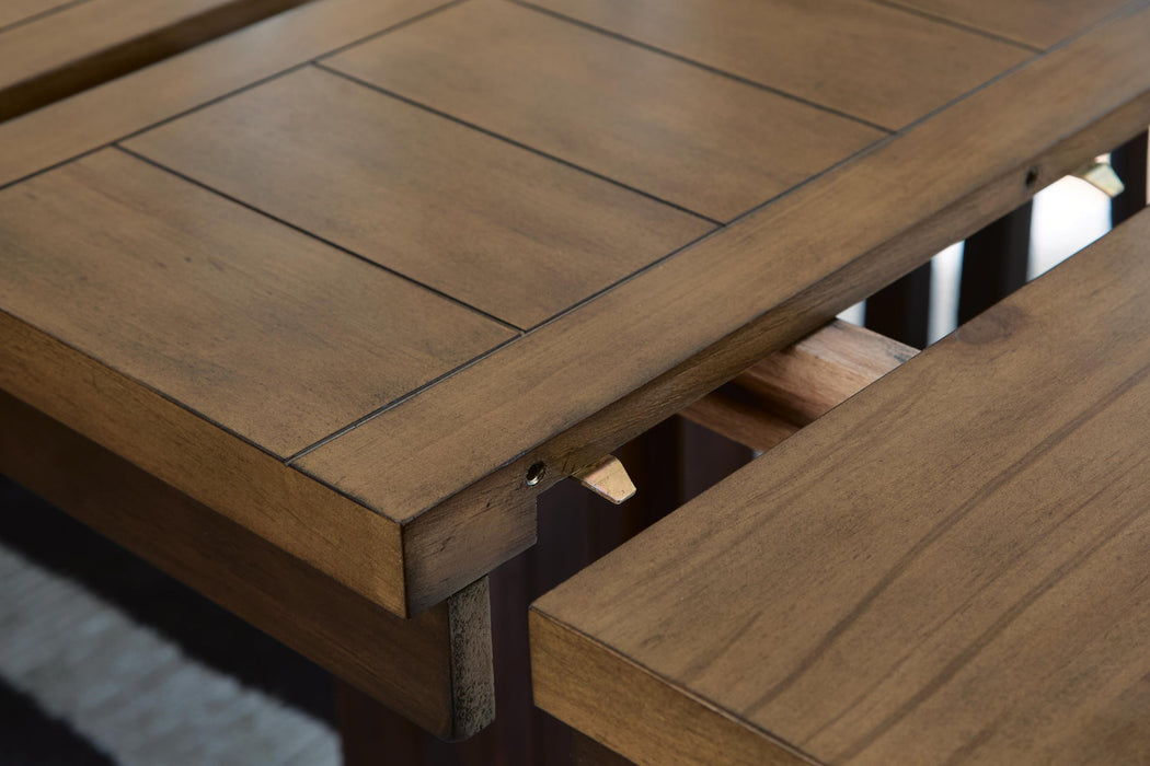 Anixburg Counter Height Dining Table and 8 Barstools