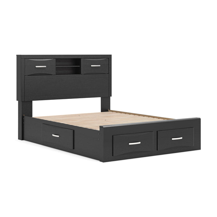 Stabotta Queen Bookcase Bed with Storage